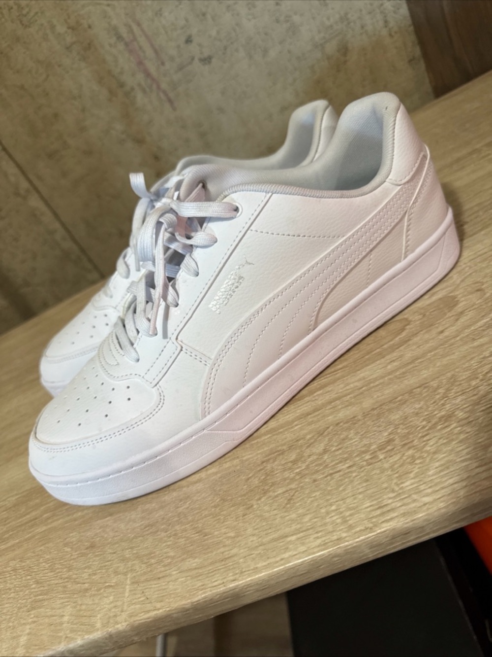 Puma White Classic Low-Top Sneakers